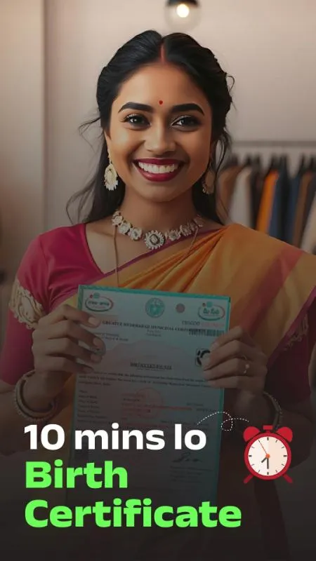 10 mins lo birth certificate